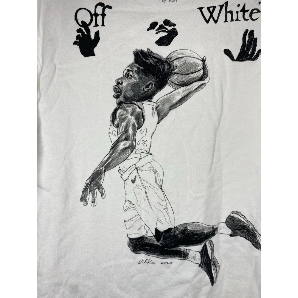 Off-white X Jordan Men's Virgil Abloh Hoop Heroes Basketball Shirt Size M *read*